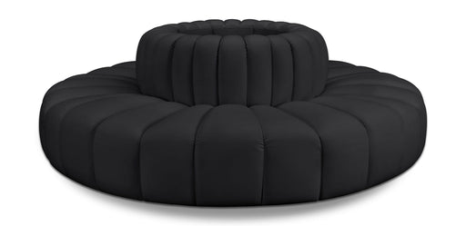 Arc 90" Vegan Leather Upholstered 8pc. Modular Sectional