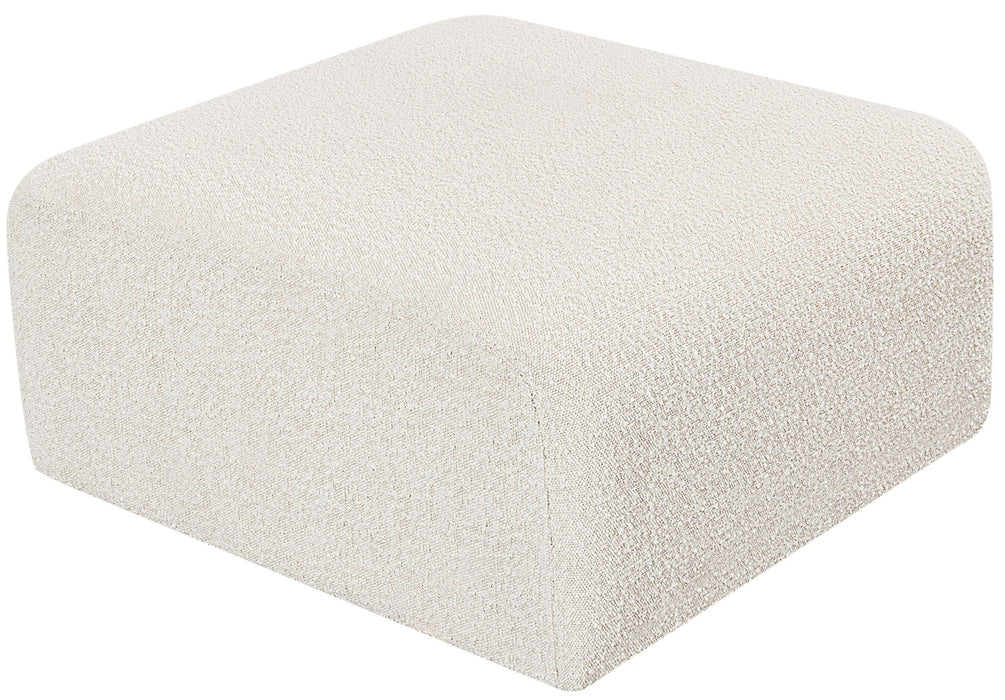Arc Boucle Fabric Upholstered Modular Ottoman