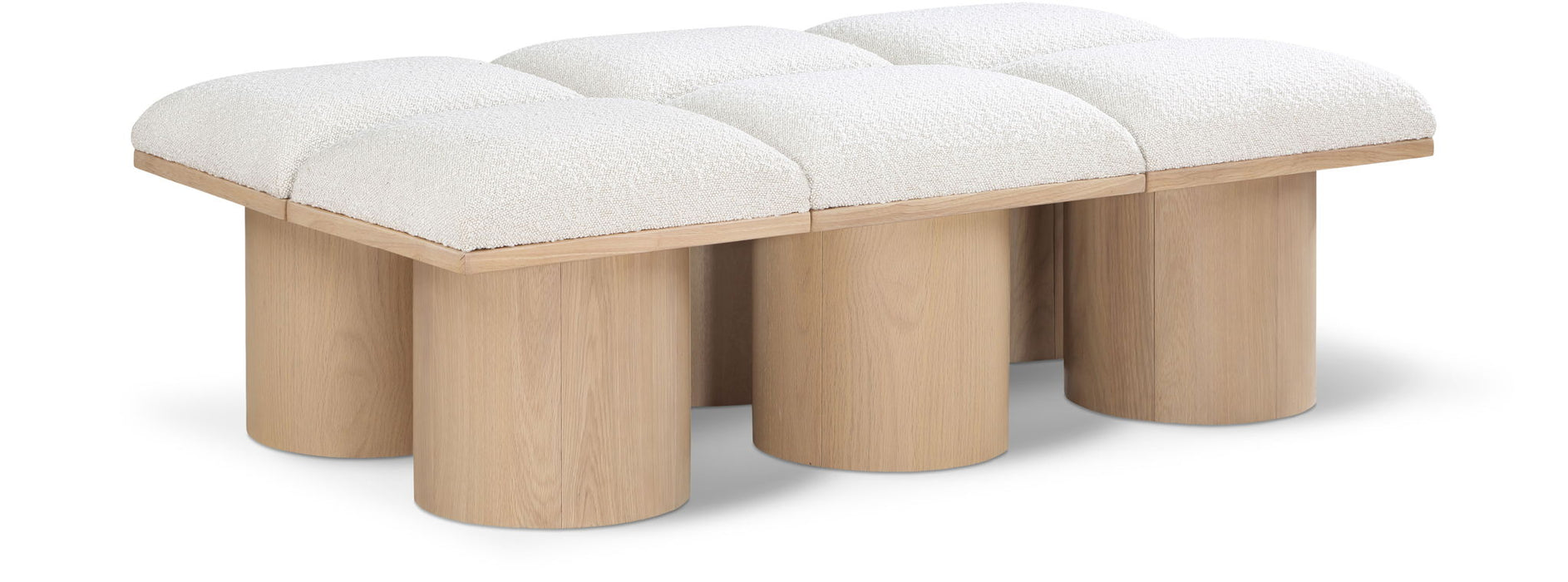 Pavilion Boucle Fabric Upholstered 6pc. Modular Bench