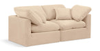 Indulge 70" Velvet Upholstered 2pc. Modular Loveseat