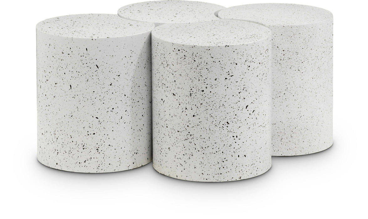 Dimple Terrazzo Pattern Iron Nesting 4pc. Modular Coffee Table