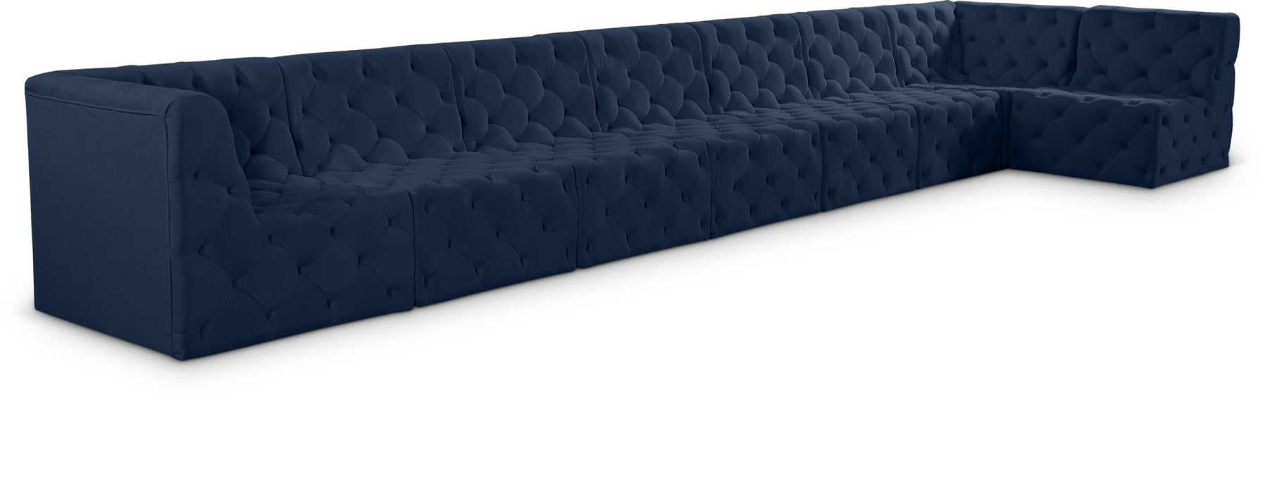 Tuft 215" Velvet Upholstered 8pc. Modular Sectional