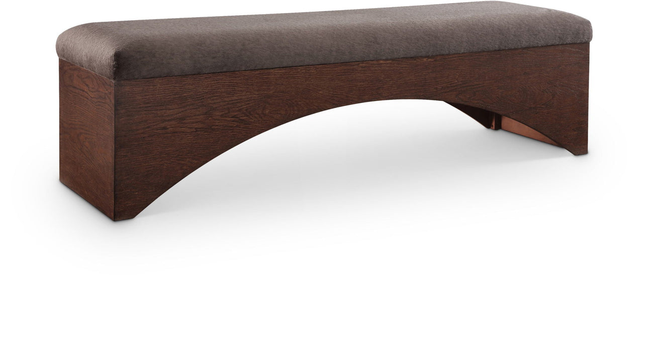 Lawson Velour Fur Fabric Upholstered Bench