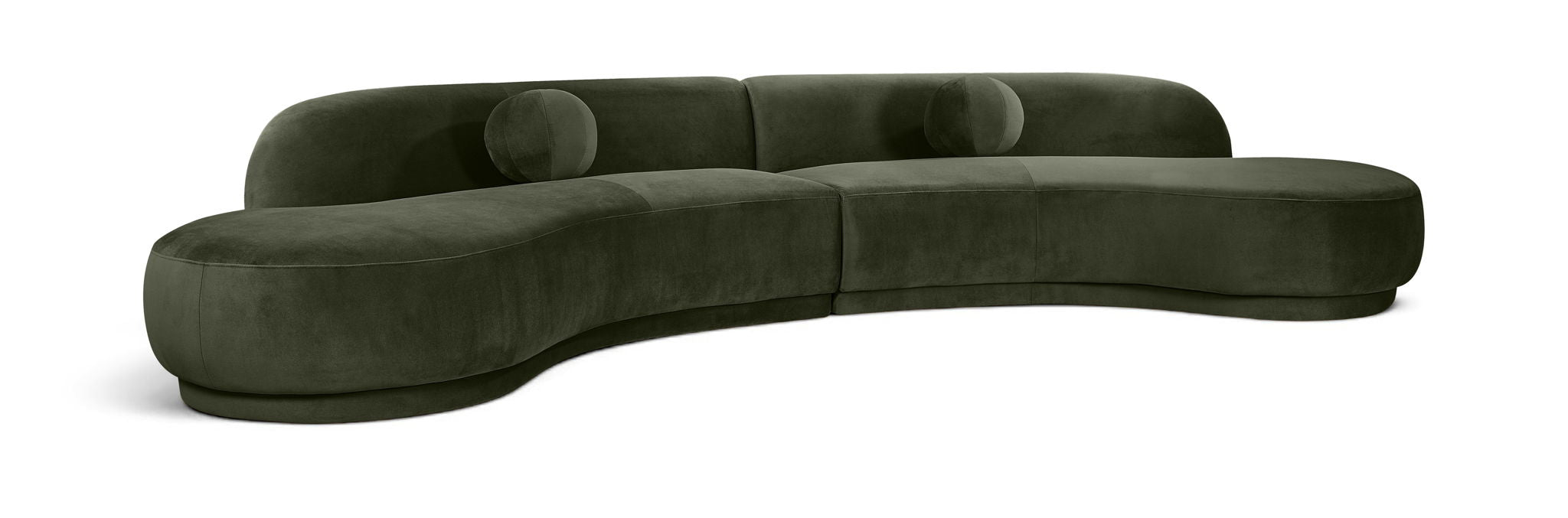 Avra 146" Velvet Performance Fabric Upholstered Sectional