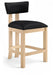 Lavrin Vegan Leather Upholstered Counter Stool