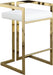 Ezra Vegan Leather Upholstered Counter Stool - White