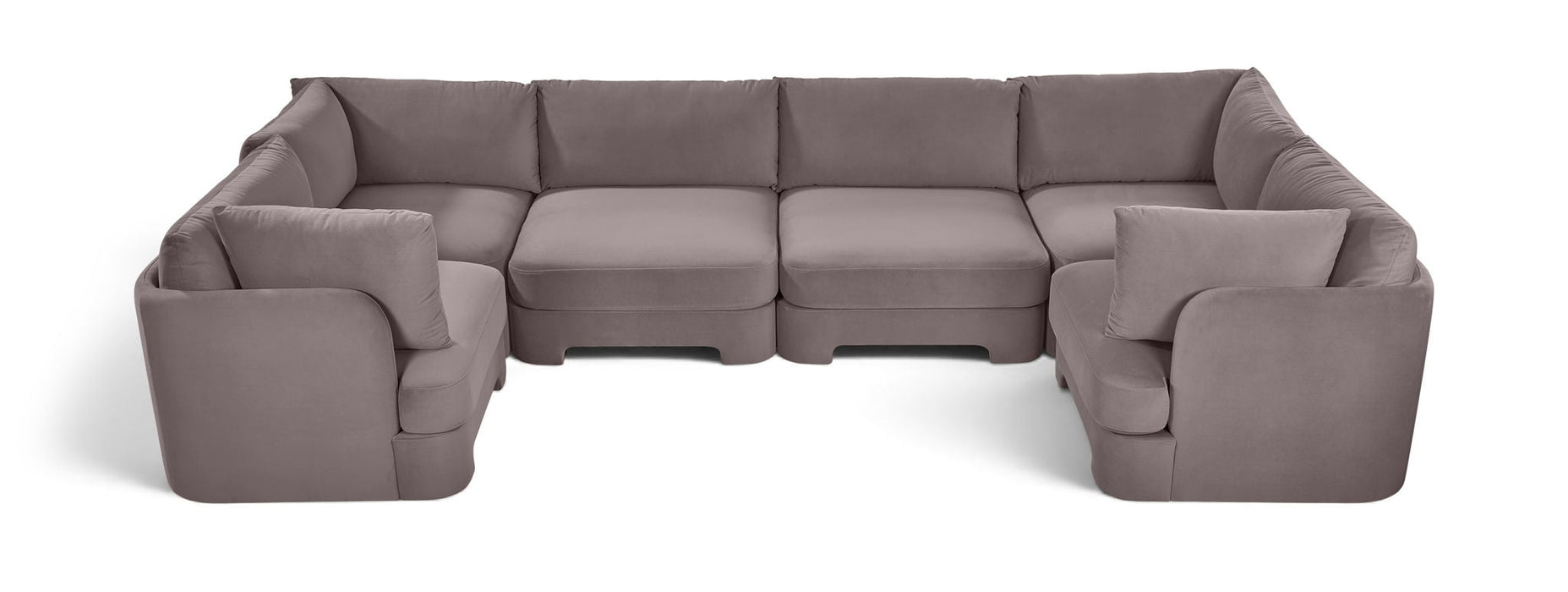 Seccional modular tapizado de terciopelo de alto rendimiento Hammond de 148" de 6 piezas