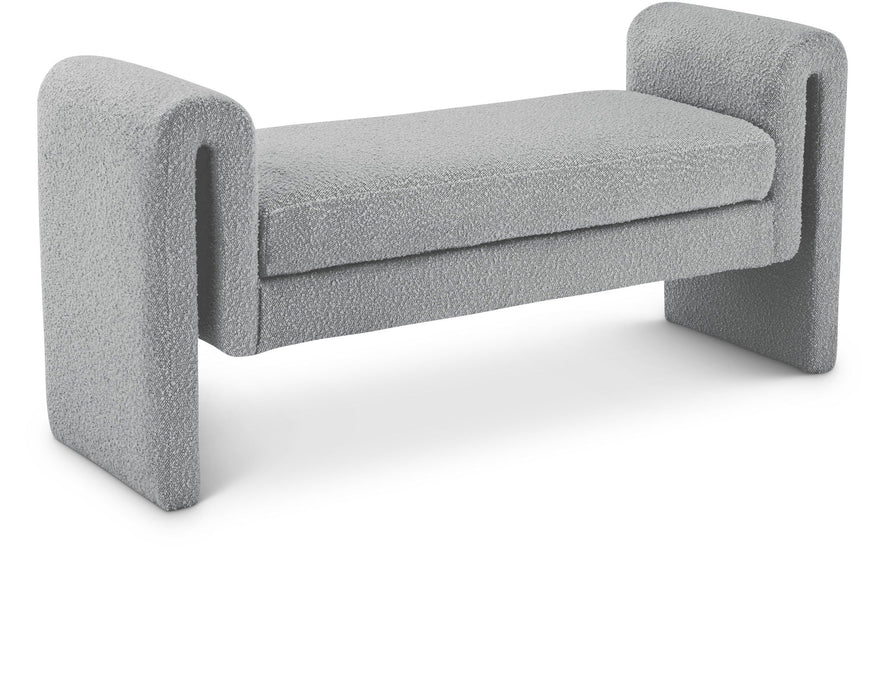 Stylus 51" Boucle Fabric Upholstered Bench