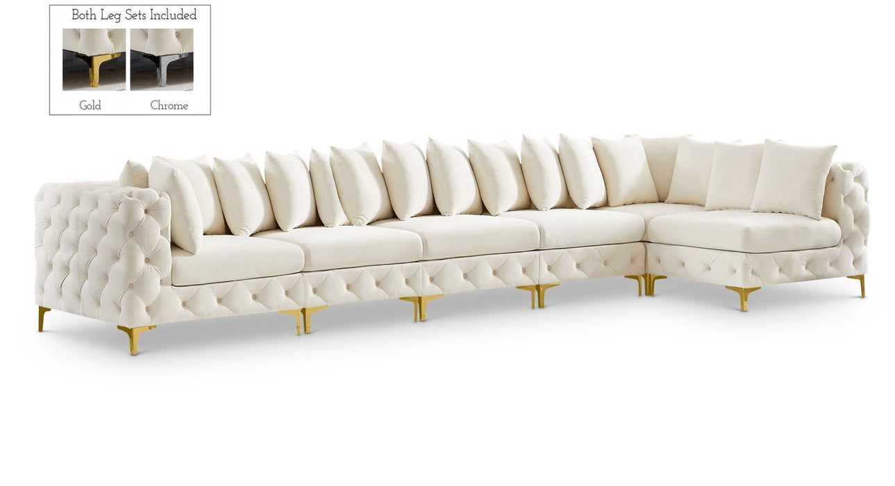 Tremblay 169" Velvet Upholstered 6pc. Modular Sectional