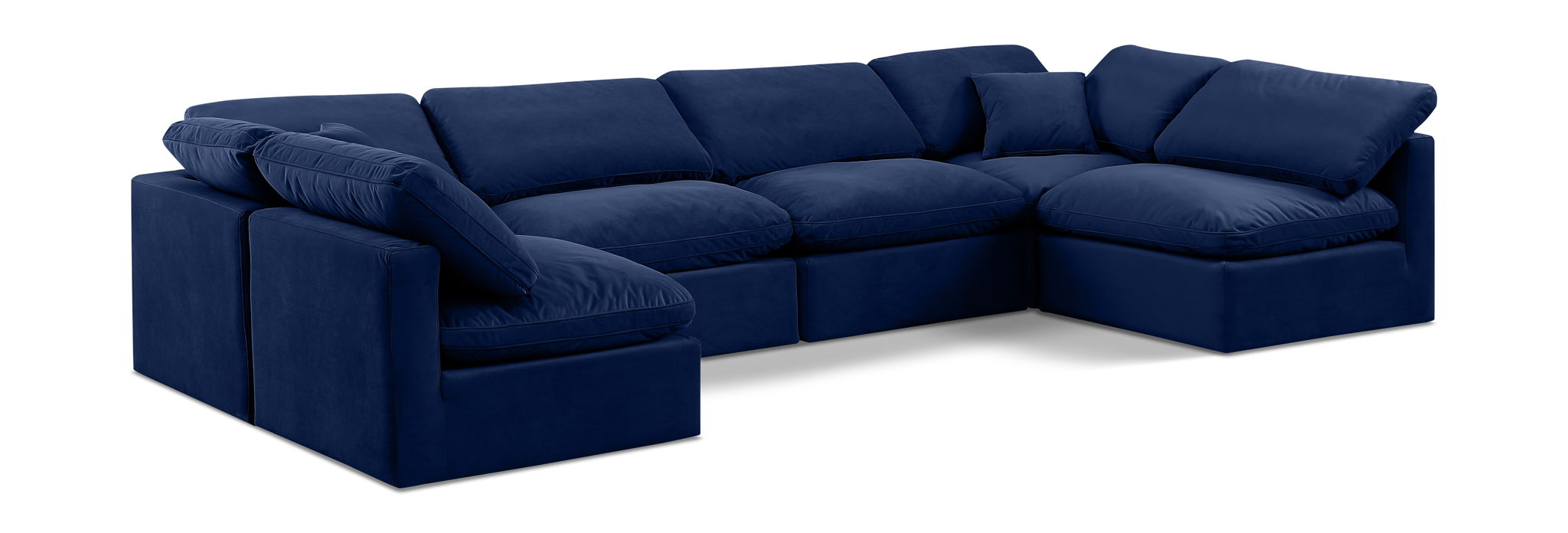 Indulge 140" Velvet Upholstered 6pc. Modular Sectional