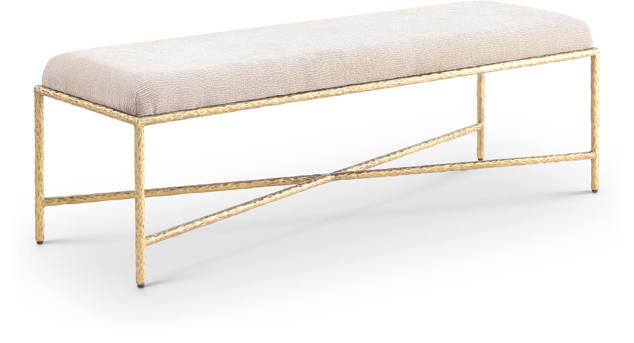 Valley Chenille Fabric Upholstered Bench