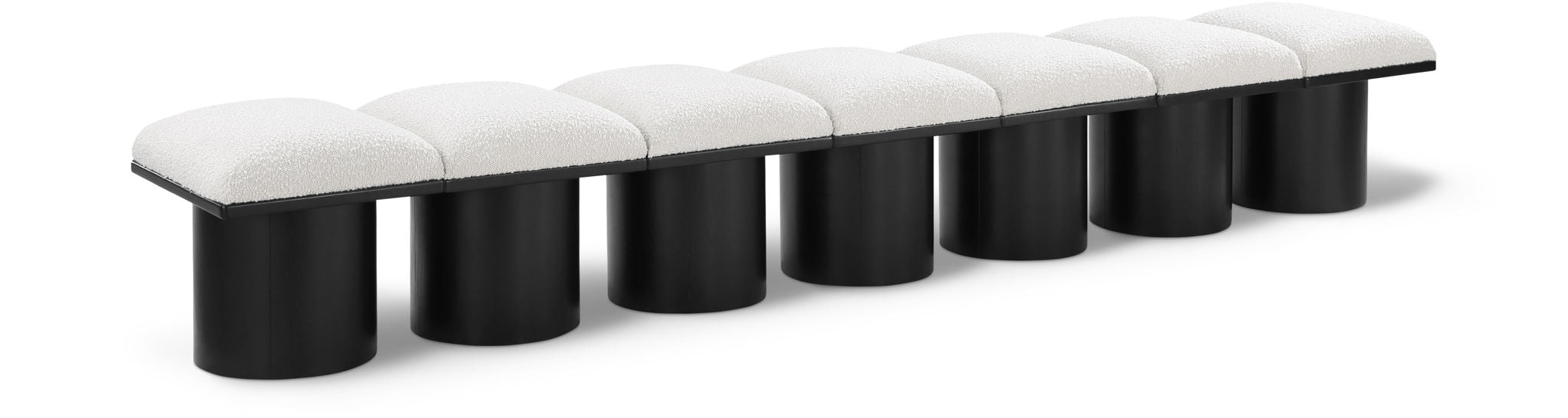 Pavilion Boucle Fabric Upholstered 7pc. Modular Bench