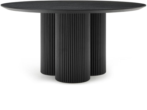 Simba 60" Ash Wood And Oak Veneer Dining Table