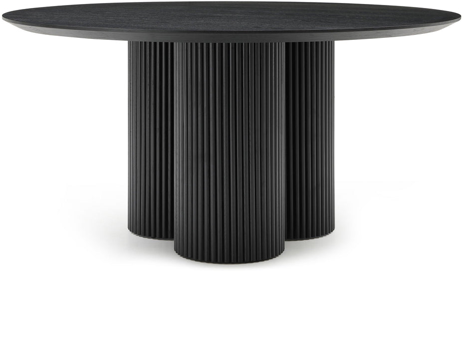 Simba 60" Ash Wood And Oak Veneer Dining Table