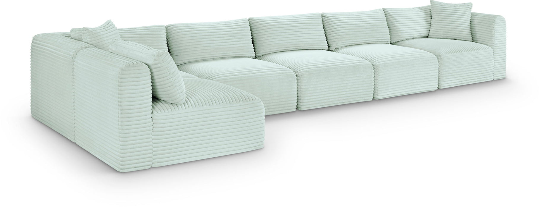 Shaggy 171" Corduroy Performance Fabric Upholstered Modular Sectional