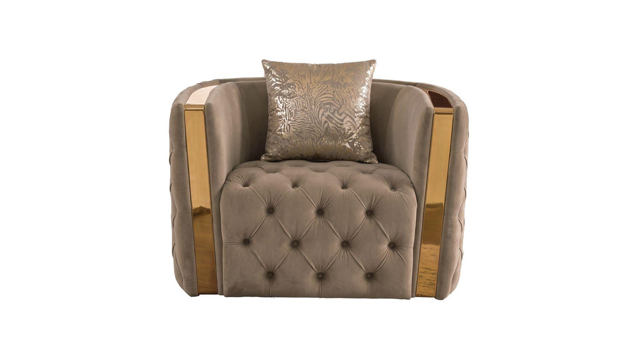 Naomi Accent Chair – Naomi Chair Taupe - C by Galaxy Home Furnishings