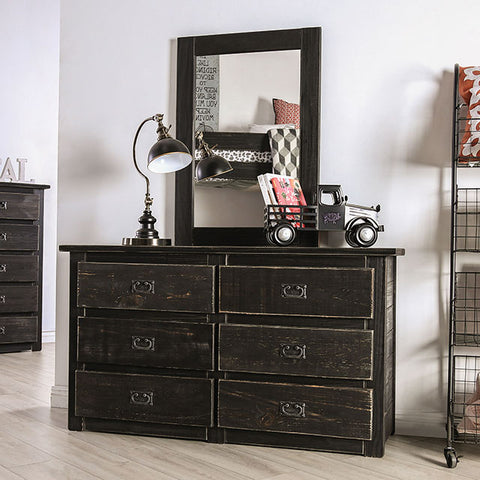 Ampelios Dresser - Wire-Brushed Black