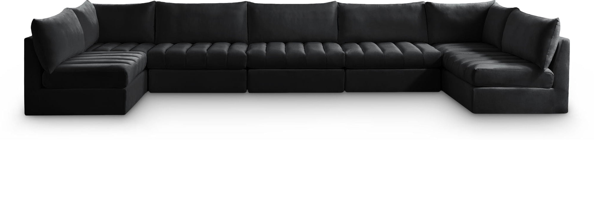 Jacob 177" Velvet Upholstered 7pc. Modular Sectional