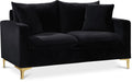 Naomi 58" Velvet Upholstered Loveseat