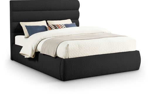 Adam Boucle Fabric Upholstered Bed