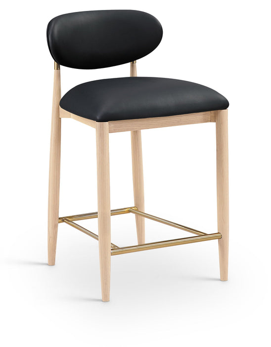 Riccio Vegan Leather Upholstered Counter Stool