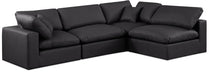 Comfy 119" Vegan Leather Upholstered 4pc. Modular Sectional