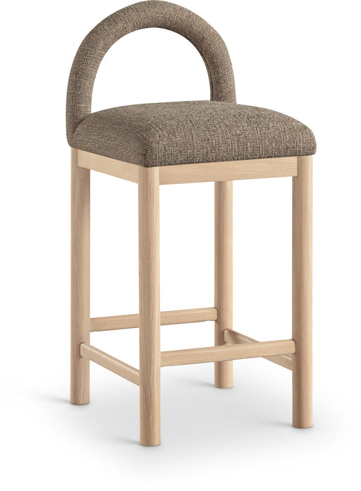 Conrad Linen Textured Fabric Upholstered Counter Stool