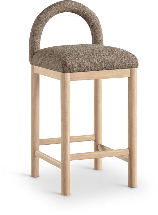 Conrad Linen Textured Fabric Upholstered Counter Stool
