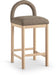 Conrad Linen Textured Fabric Upholstered Counter Stool