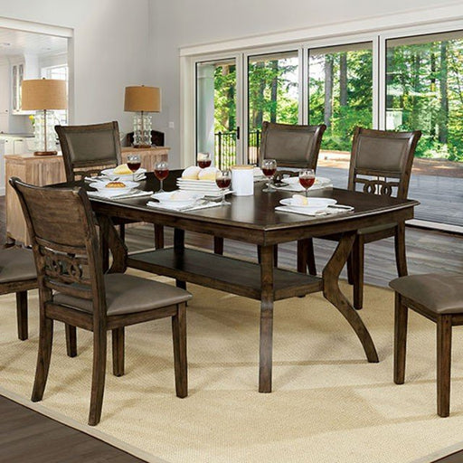 Holly Dining Table - Antique Walnut/Warm Gray