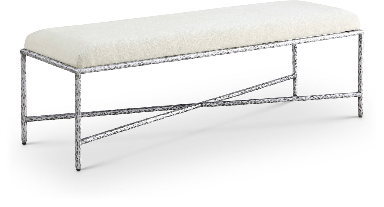 Valley Chenille Fabric Upholstered Bench