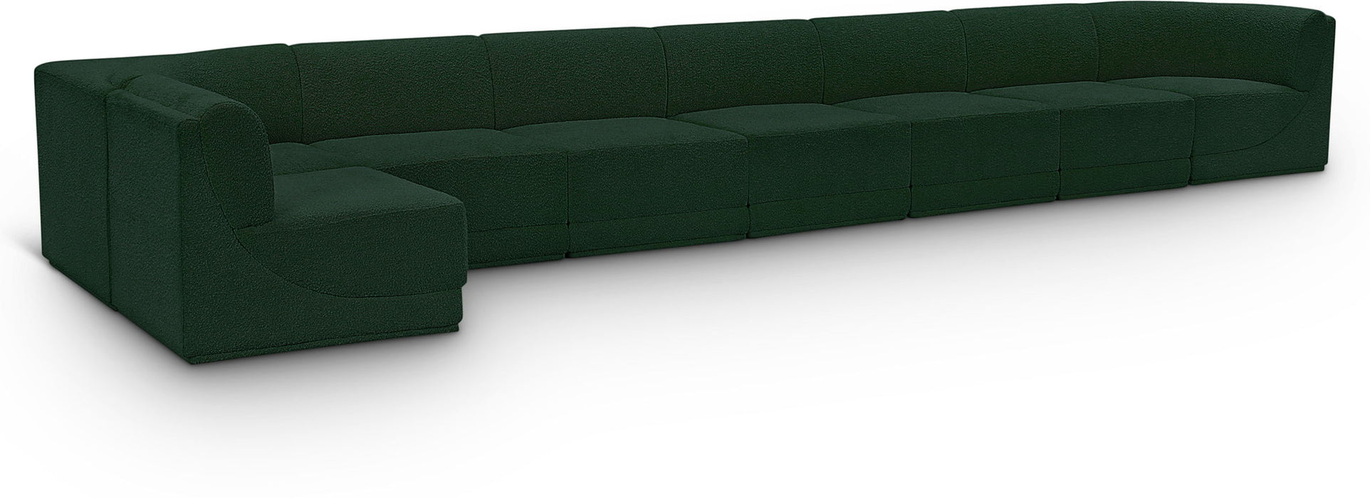 Ollie 218" Boucle Fabric Upholstered 8pc. Modular Sectional