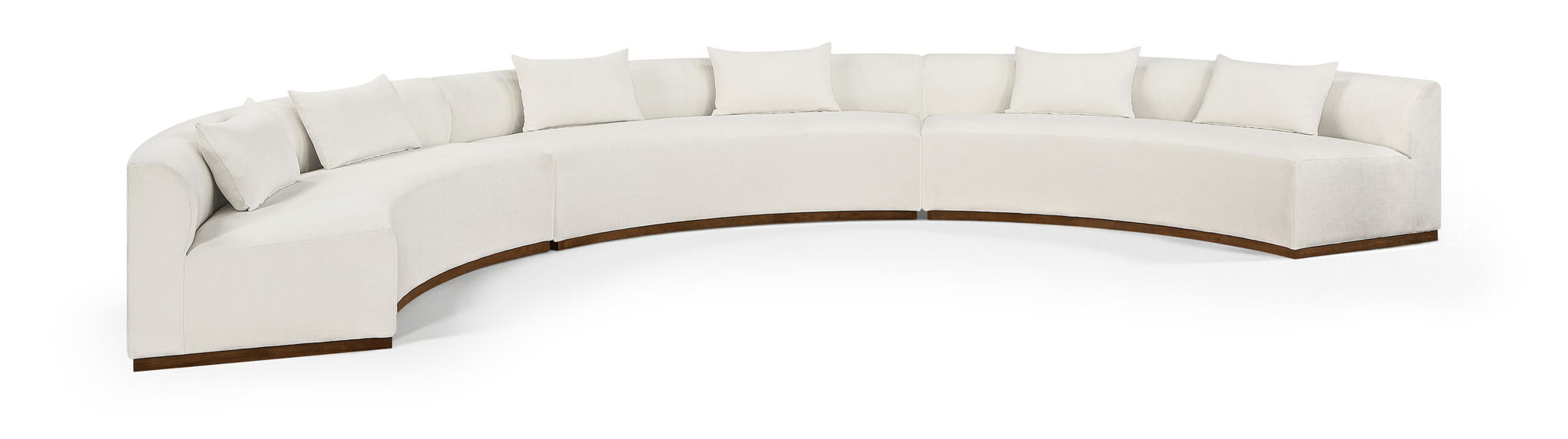 Avanti 221.25" Chenille Fabric Upholstered 3pc. Modular Sectional