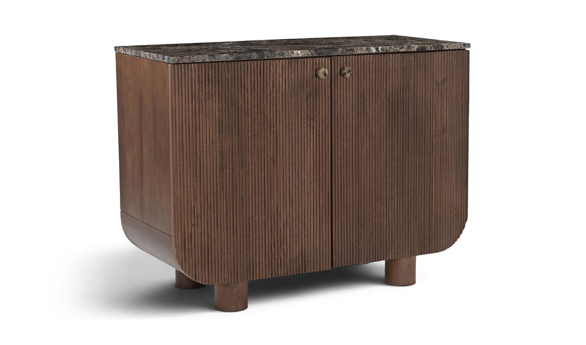 Aparador / bufé de mármol genuino y de madera de mango Cressa