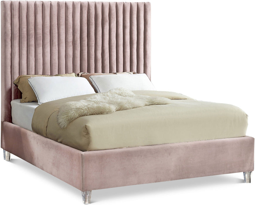Candace Velvet Upholstered Bed