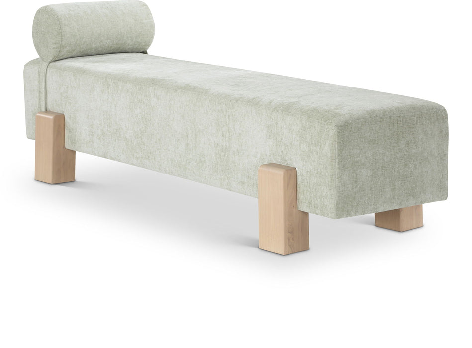 Edison Chenille Fabric Upholstered Bench