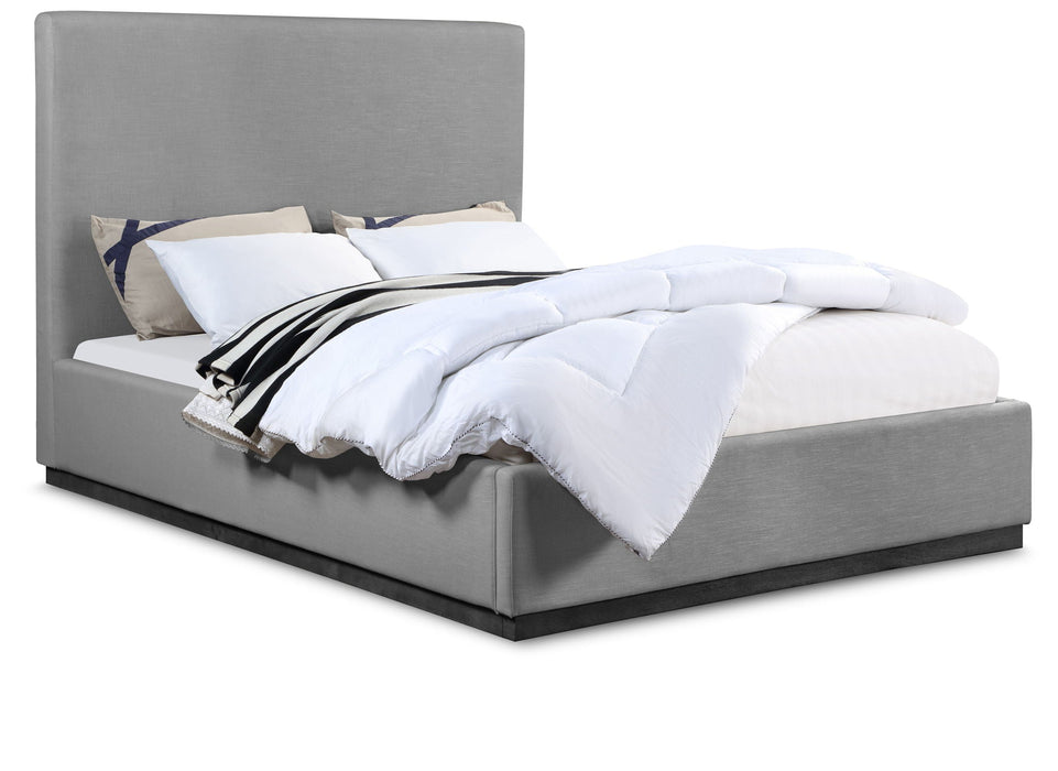 Alfie Linen Textured Fabric Upholstered Bed