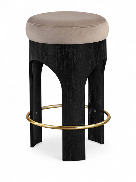 Bocceli Velvet Upholstered Counter Stool
