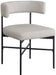 Rivage Linen Textured Fabric Upholstered Dining Chair