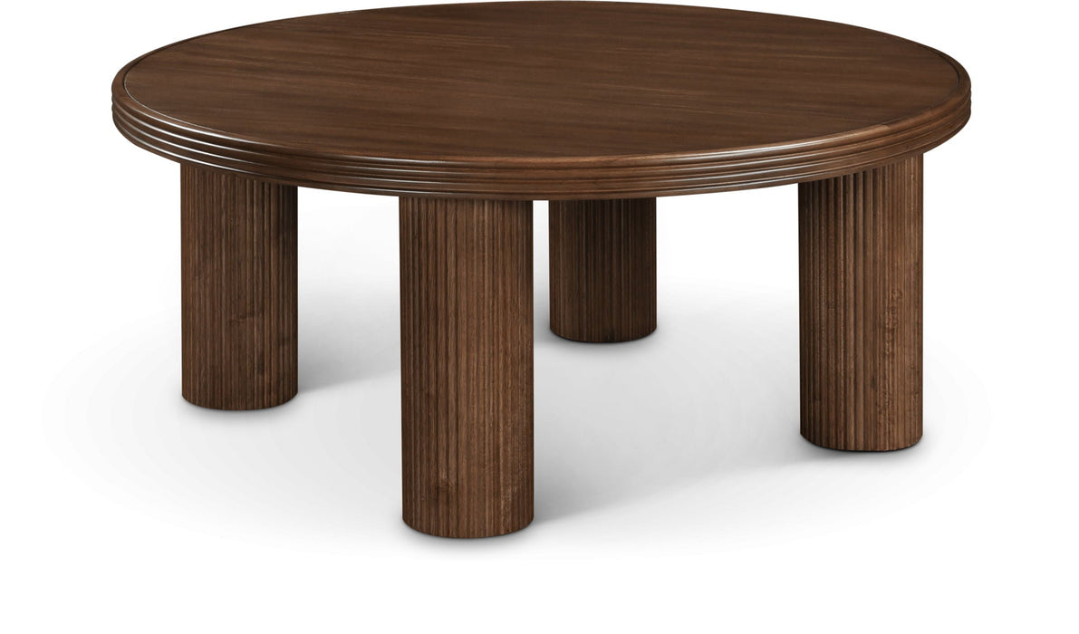 Mesa de centro de madera maciza con enchapado de roble Hayden