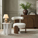 Calder Linen Textured Fabric Upholstered Chair