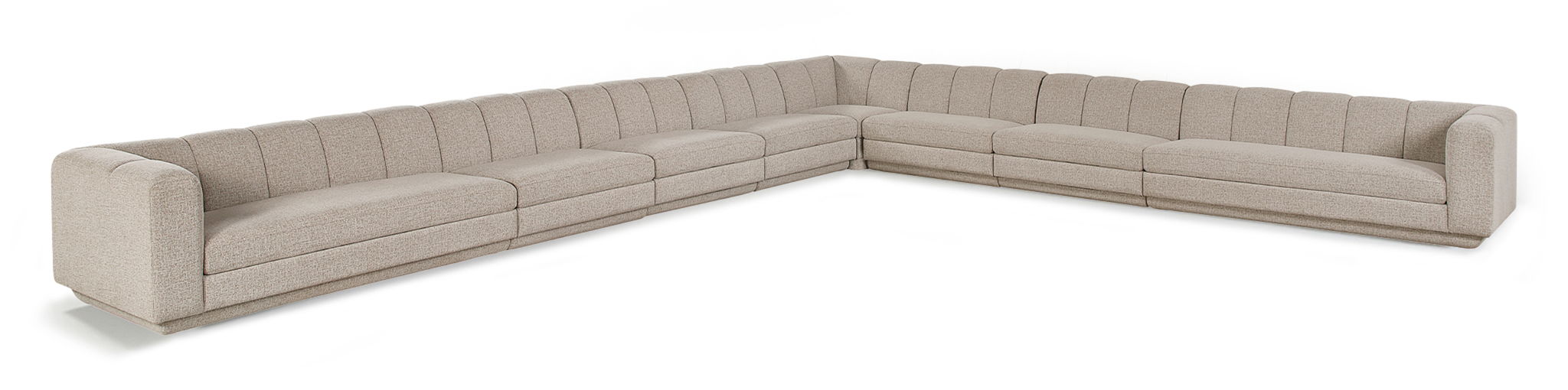 Modari 194.25" Fabric Upholstered 8pc. Modular Sectional