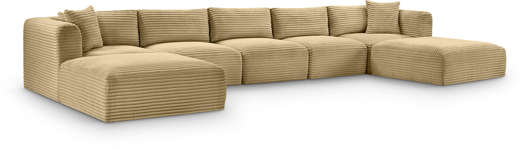 Shaggy 171" Corduroy Performance Fabric Upholstered Modular Sectional
