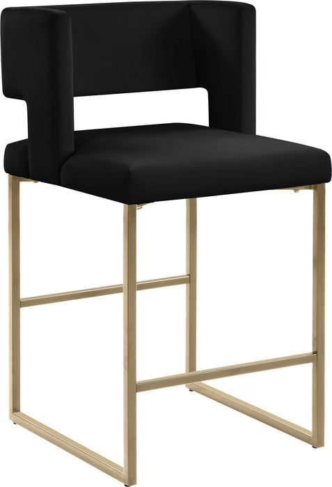 Caleb Velvet Upholstered Counter Stool