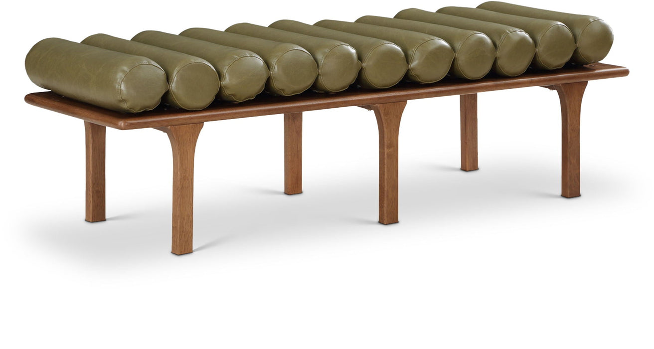 Landon Vegan Leather Upholstered Bench