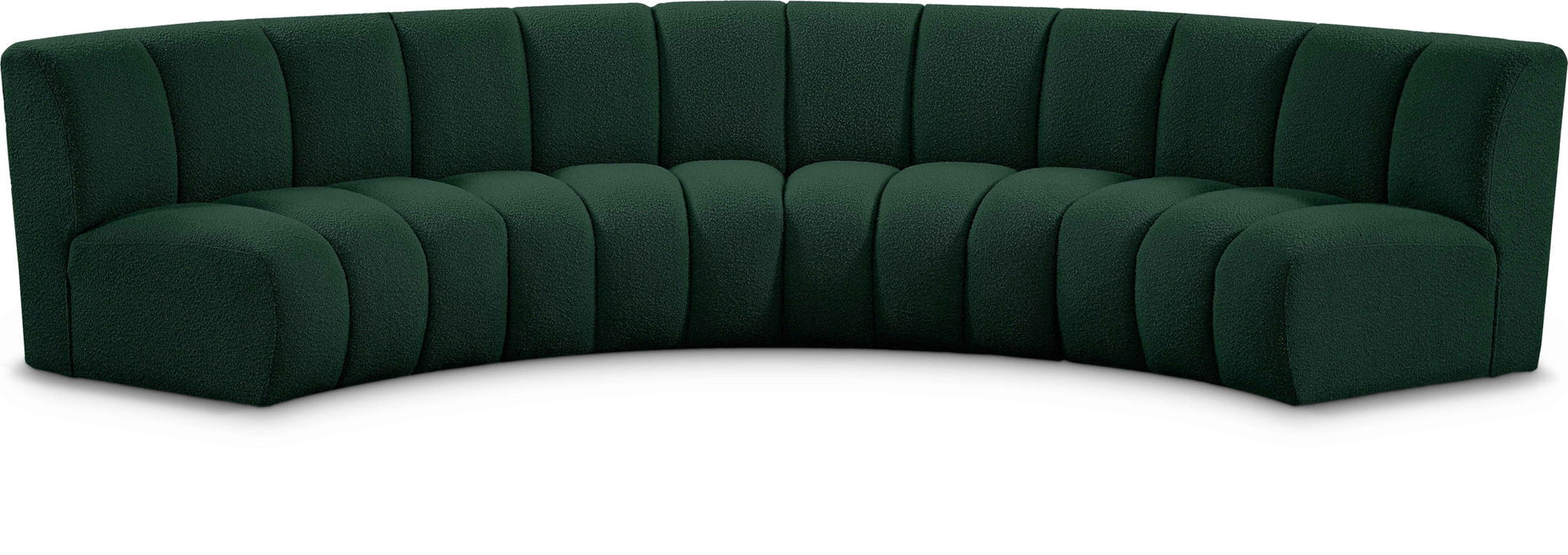 Infinity 148" Boucle Fabric Upholstered 4pc. Modular Sectional