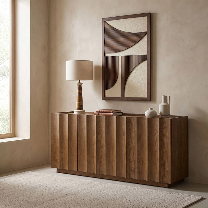 Aparador / bufé de madera maciza con enchapado de roble Swoon