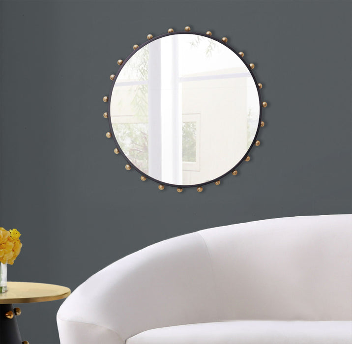 Raven 32" W X 32" H Metal Frame Mirror