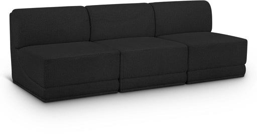 Ollie 90" Boucle Fabric Upholstered 3pc. Armless Modular Sofa