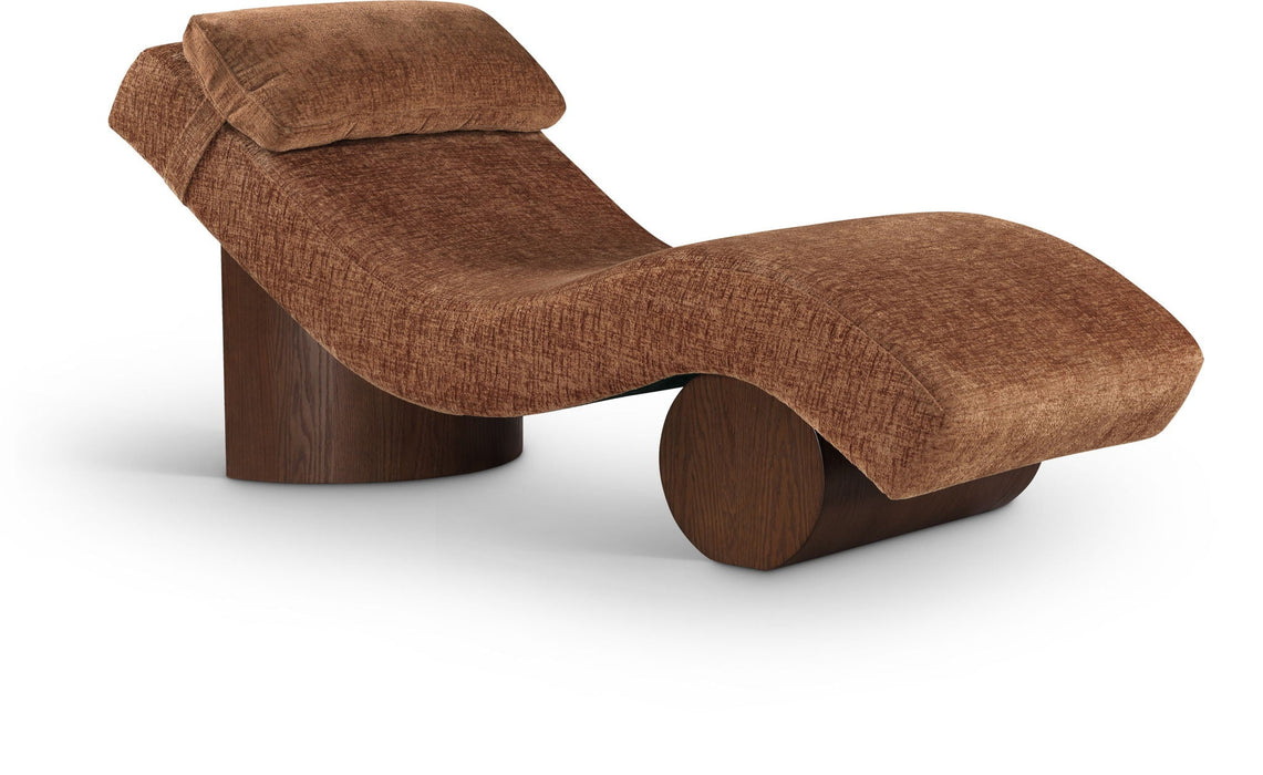 Chaise longue tapizado de tela Marcella